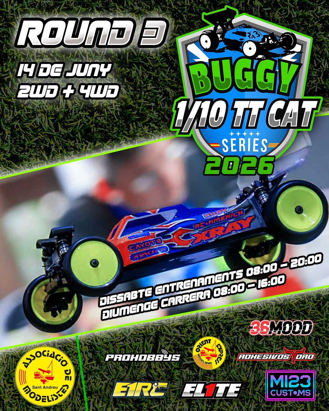 Imagen principal del evento ROUND 3 BUGGY 1/10 TT CAT AMSA TRINITAT 14/06/2026